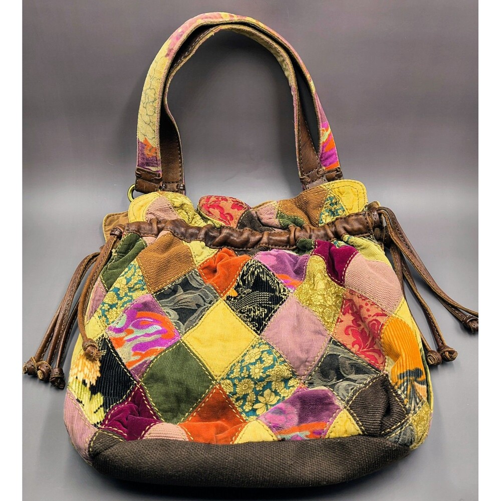 Lucky Brand Boho Patchwork Large Hobo Bag